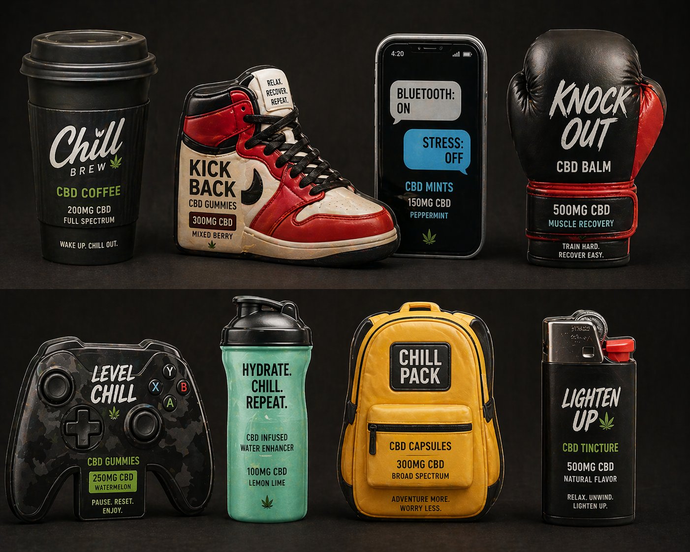 CBD Streetwear Object-Shaped Packaging