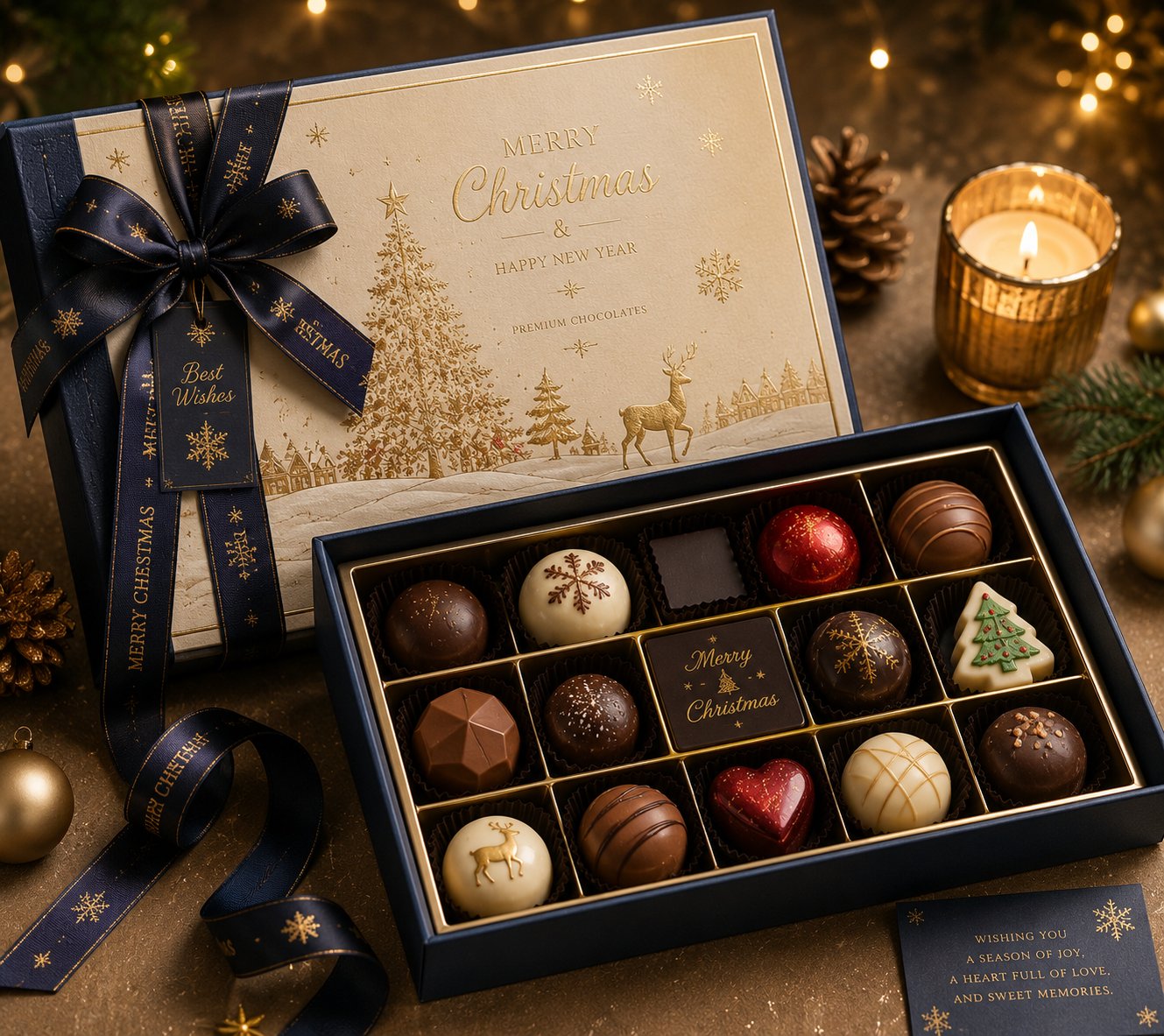 Merry Christmas — Navy & Gold Edition